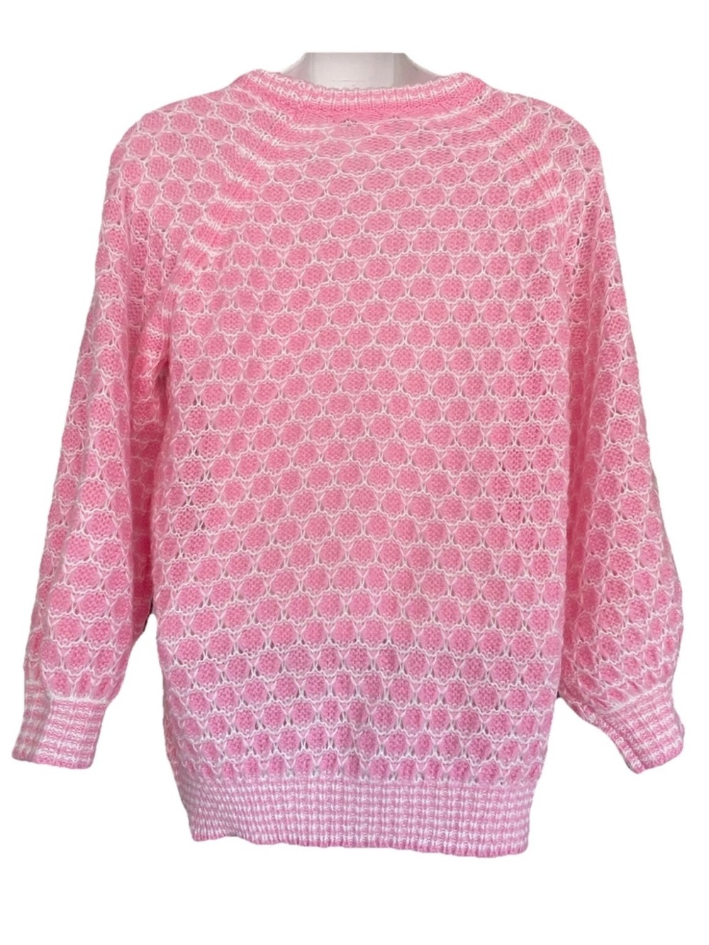 Lilly Pulitzer Corabelle Sweater Womens Pink Honeycomb Weave Lightweight Cozy M